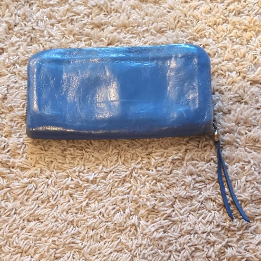 Hobo Remi Blue Leather Wallet